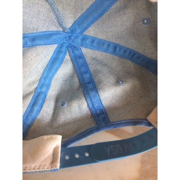 "I've Been Working On The Railroad" Embroidered Denim Blue Snapback Hat - Picture 6 of 6